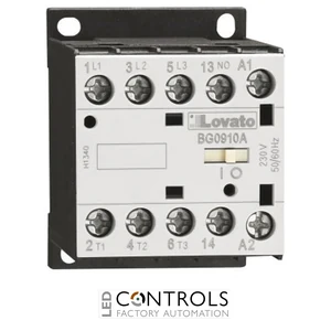 11BG0901A024 Lovato contactor 3 pole AC3:9A 4kw 24vac coil 1nc aux - image 2