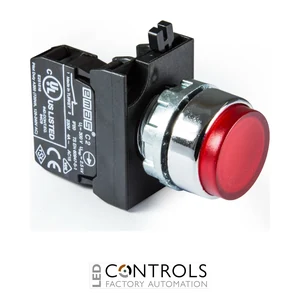 EMAS CM200HK EMAS CM EXTENDED PUSH BUTTON 1NC RED WITH NUT - image 3