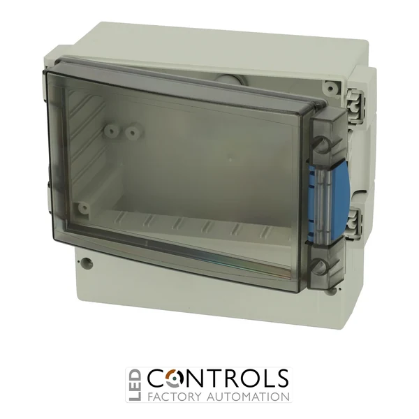 7525105 Fibox PC 17/16-L3 Enclosure, Polycarbonate Smoked transparent hinged cover