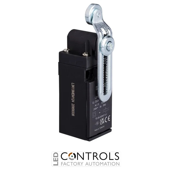 EMAS L3K13MEM124 EMAS L3 SERIES LIMIT SW. SNAP ACTION 1NC+1NO METAL ROLLER