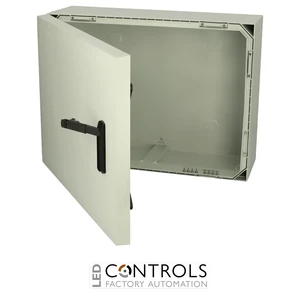 8120109N Fibox ARCA 608030S No MP Cabinet, Polycarbonate Grey cover, Swinghandle, hinges on the short side