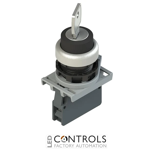 E2 AC-DXBC1608 Pizzato Complete unit with key selector, fixing adapter and contacts