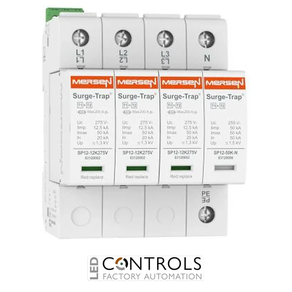 Mersen Surge Protector Type 1+2 SPD 1 Pole 120 Volt 20KA L-N