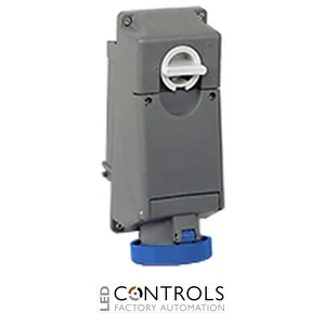 TM6363SSP ilme interlocked Switched socket 63 amp 230v 3p IP67 without backbox