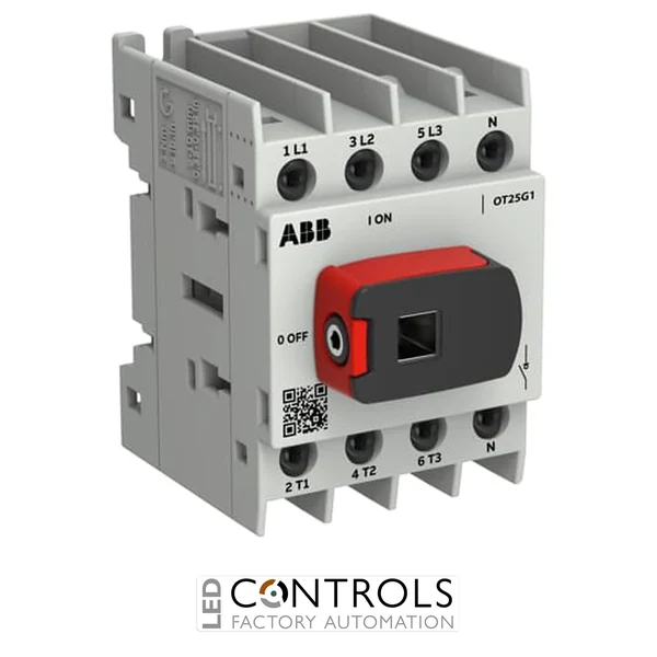 1SCA163430R1001 ABB OT25G1-4BQN2 Switch-disconnector OT Plus 25 A, size G1, 4-pole, incl. handle