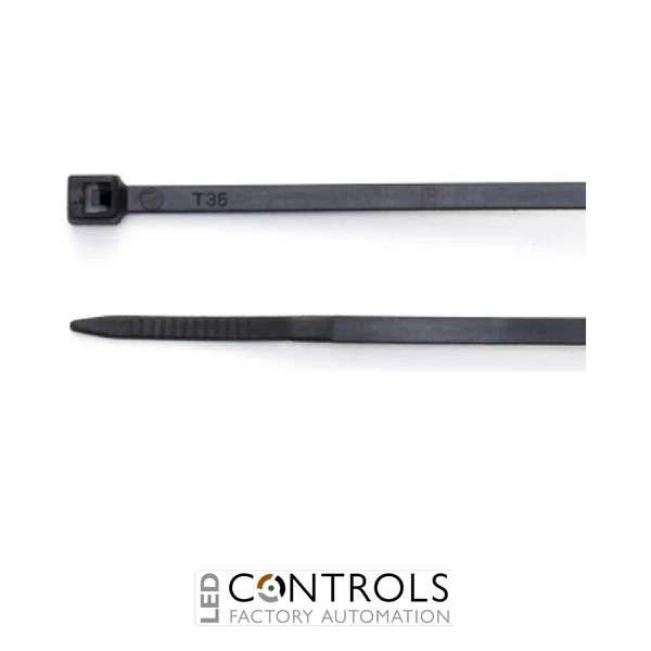 HFC160L-B Partex non-releasable nylon cable tie, 160mm x 2.5mm, Black, pack 100