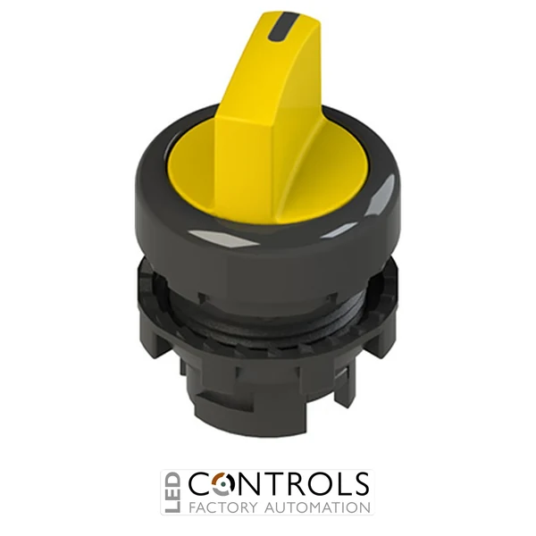 E2 1SE12ACA51AB Pizzato Short handle selector, 2 positions yellow with marking