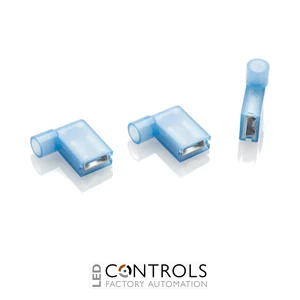BF66/FI/FLAG Partex Flag Terminals, 6.3mm x 0.8mm, Blue, pack 100