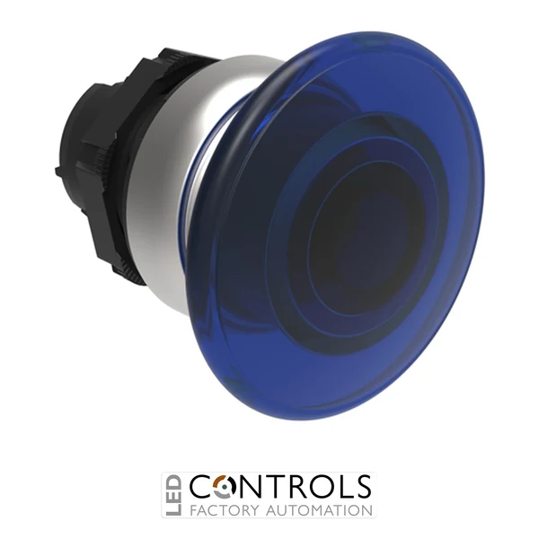 LOVATO LPCBL6146 BLUE ILLUMIN. MUSHROOM-HEAD BUTTON 40MM