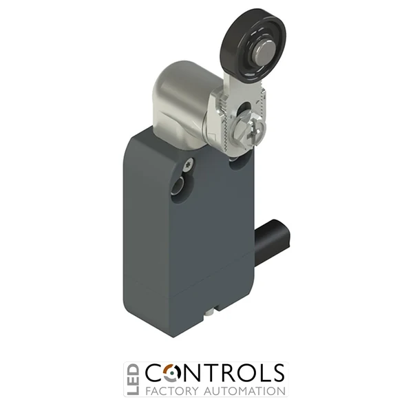 NF L112KB-DN2 Pizzato Modular prewired switch with adjustable straight metal revolving lever roller
