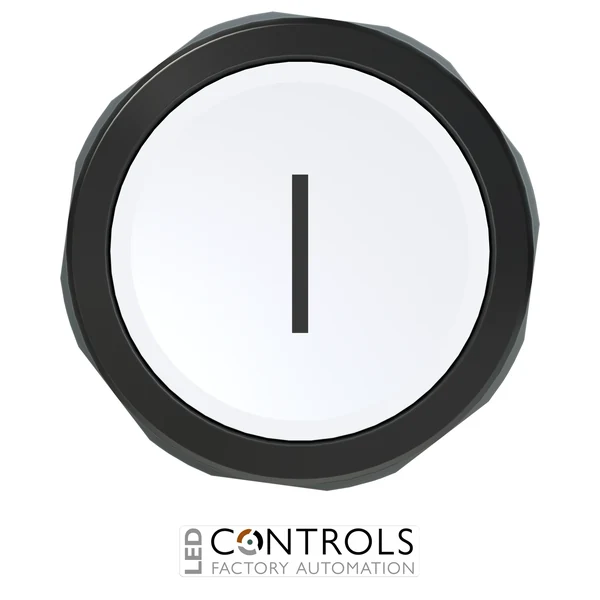 1SFA619110R1015 ABB CP11-10W-10 Compact White Pushbutton with Black I Marking