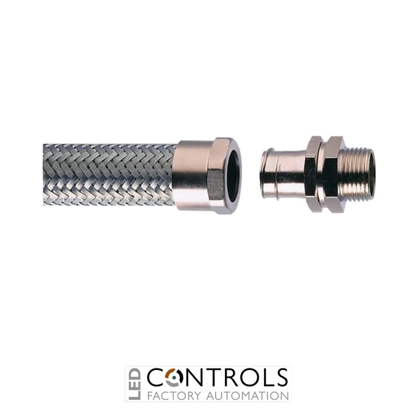 7TCA296020R0194 ABB Nickel Plated Brass Straight Fitting Gland Fixed External Thread M25 pk10