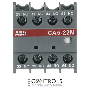 1SBN010040R1122 ABB CA5-22M Auxiliary Contact Block 2NO 2NC Front Mount