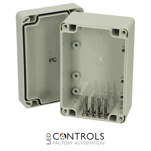 7032590 Fibox PC 081206H Enclosure, Polycarbonate Grey cover