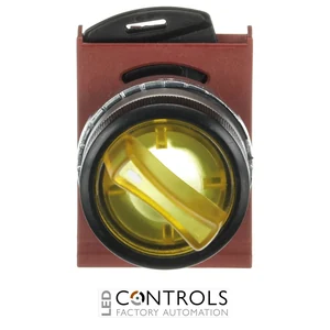 1SFA184613R9103 ABB P9MSLZ1G Yellow Illuminated 3-Position Maintained/Momentary Selector Switch - image 2
