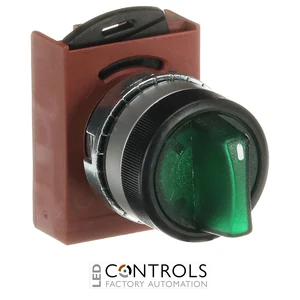 1SFA184592R9102 ABB P9MSLDOV Green Illuminated 2-Position Selector Switch