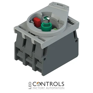 E2 AC-XXBC0036 Pizzato Complete unit with green LED holder, contact block 1NC+1NO and fixing adapter