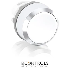 abb momentary white non-illuminated flush push button 22mm mp1-20w