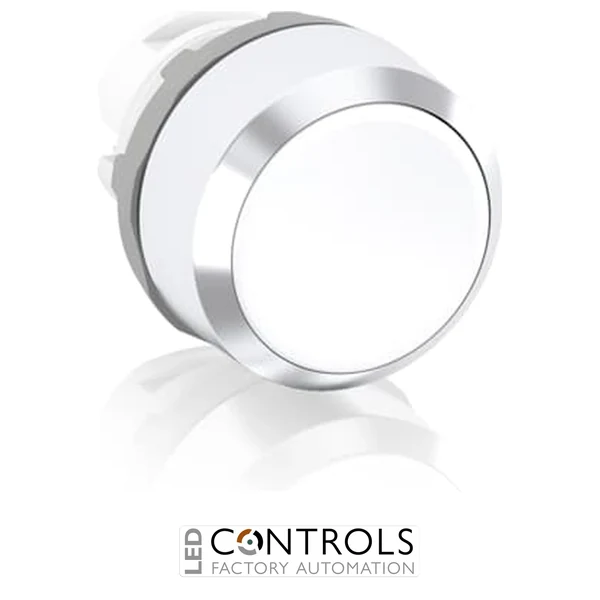 abb momentary white non-illuminated flush push button 22mm mp1-20w