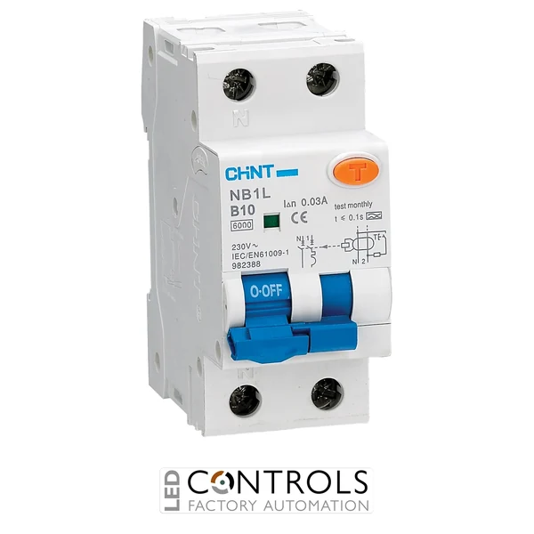 nb1l-b06 chint rcbo 6a b curve 30ma 36mm 1 pole + neutral