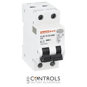 P1RE1NC25A300 - RCBO 1P+N CURVE C 25A IDN 300MA TYPE A