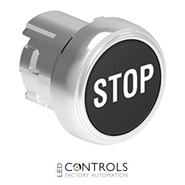 LOVATO LPSB1132 BLACK FLUSH MET. PUSH-BUTTON STOP