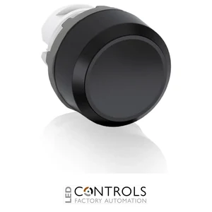 abb momentary black non-illuminated flush push button 22mm mp1-10b