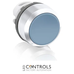abb momentary blue non-illuminated flush push button 22mm mp1-20l