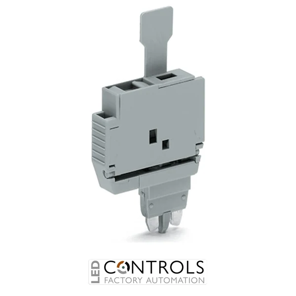 2004-911 Wago Fuse plug;with pull-tab;for miniature metric fuses 5 x 20 mm and 5 x 25 mm;gray