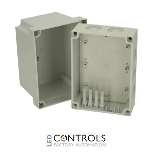 6016317 Fibox PCM 150/150 G Enclosure, Polycarbonate, metric knock-outs Grey cover