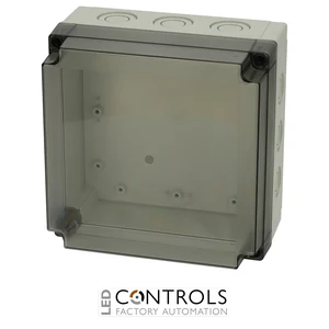 6016921 Fibox PCM 175/100 T Enclosure, Polycarbonate, metric knock-outs Smoked transparent cover