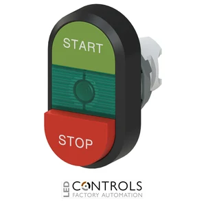 1SFA611144R1102 ABB MPD15-11G Illuminated START/STOP Double Pushbutton with Green Indicator - image 2