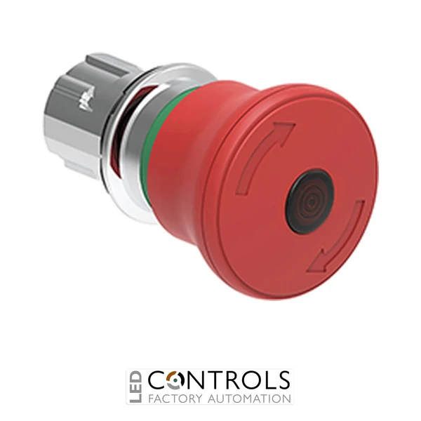LOVATO LPSBL6644 ILL.RED MUSHR-HEAD MET.BUTTON 40MM TURN