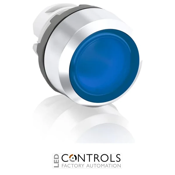 abb maintained blue illuminated flush push button 22mm mp2-21l