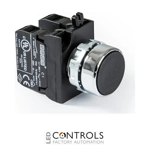 EMAS CM101DH EMAS CM PUSH BUTTON WITH ADAPTER 2NO BLACK WITH NUT