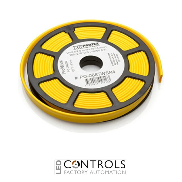 PO068DNY Partex oval marker profile, Yellow - DN Reel, pack 1 x 25m