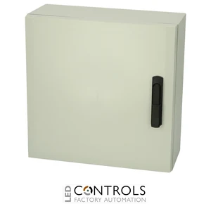 8120112N Fibox ARCA 505021S No MP Cabinet, Polycarbonate Grey cover, Swinghandle, hinges on the long side