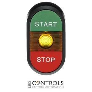 1SFA611133R1103 ABB MPD4-11Y Double Pushbutton START STOP with Yellow Indicator