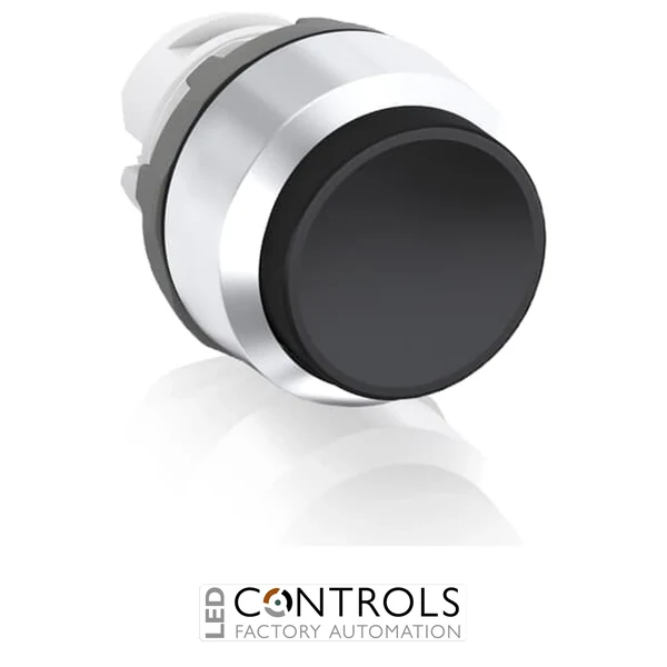 abb maintained black non-illuminated extended push button 22mm mp4-30b