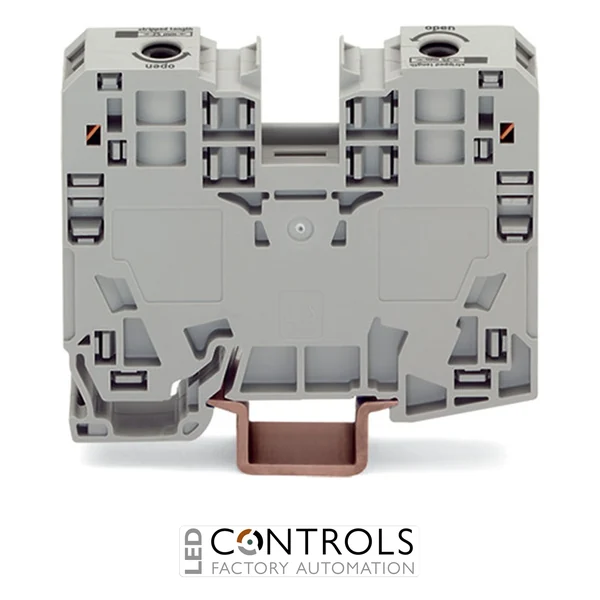 285-135 Wago 2-conductor through terminal block;35 mm²;lateral marker slots;gray