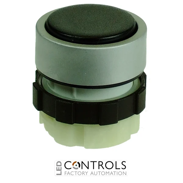 B3DBLACK IMO Push Button Spring Return Black, Aluminium Bezel