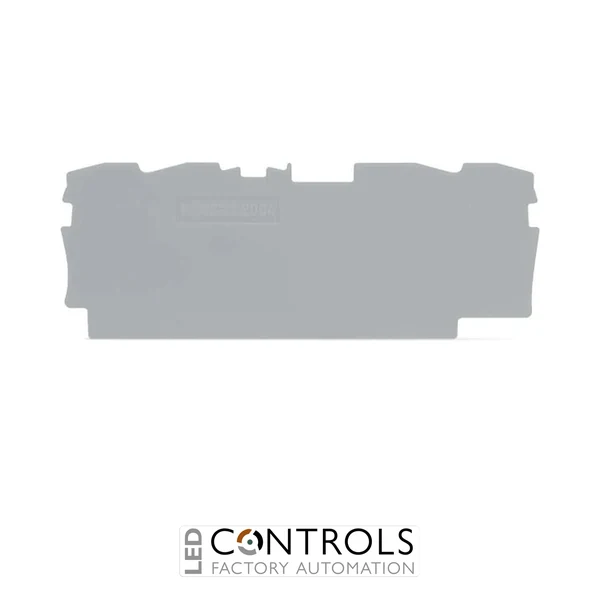 Wago 2004-1491 End And Intermediate Plate, 1 mm Thick Grey - Pack of 25