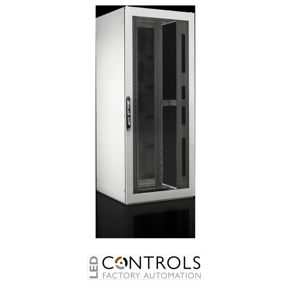 TX5541.220 Rittal TX Colocation Server Rack, WxHxD: 800X2200X1200 mm, 47 U, Vented Sheet Steel Door At The Front, Vented Sheet Steel Door At The Rear, Vertically Divided, 130Â° Hinges Front And Rear