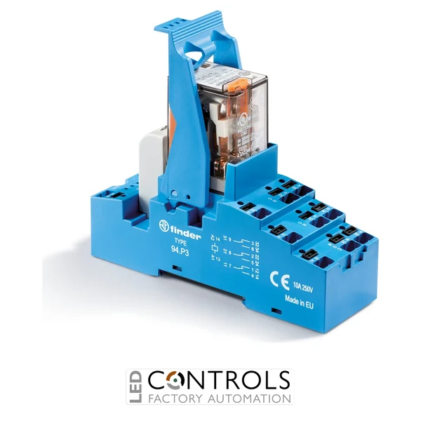 58.P3.8.110.0060SPA Finder 3 CO Contacts 110V AC Modular Interface Relay with Green LED + varistor Indication