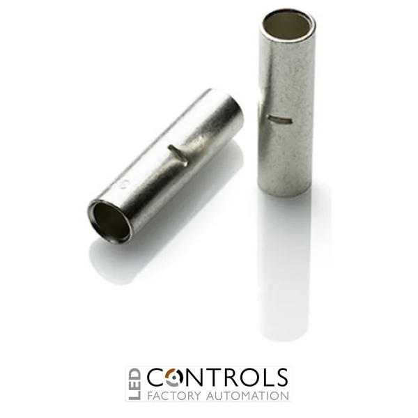 COL6B Partex copper tube butt connector, 6mm², pack 100