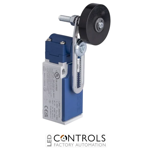 EMAS L5K13MEL122RA EMAS L5 SERIES LIMIT SW SNAP ACTION 1NC+1NO RUBBER ROLLER RESET ADJUSTABLE
