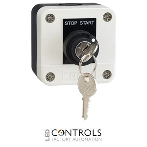 np2-b142/k2 chint 2 position button station with key switch (1 n/o)