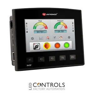 V430-J-B1 Unitronics Vision 4.3" graphic display and keypad HMI and PLC onboard I/Os accepts I/O expansions up to 512 I/Os