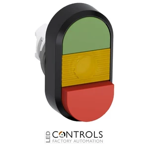 1SFA611141R1103 ABB MPD12-11Y Illuminated Double Pushbutton Green/Red with Yellow Indicator