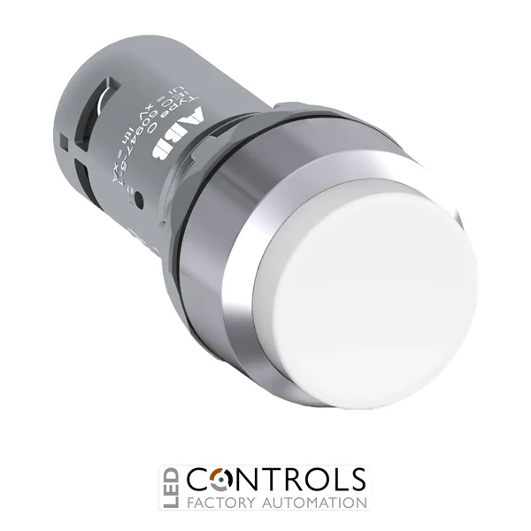 1SFA619102R3075 ABB CP3-30W-11 Compact Pushbutton White Extended 1NO + 1NC